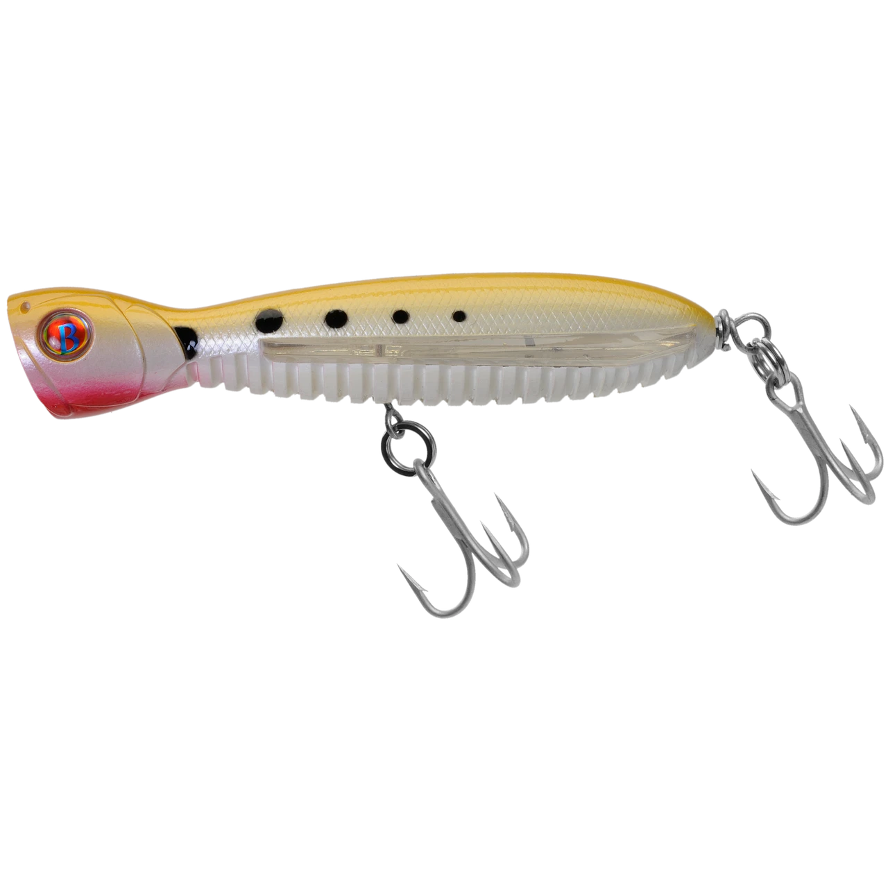 A Band Of Anglers OCEAN BORN™ FLYING POPPER 5.5" Dotted Yellow