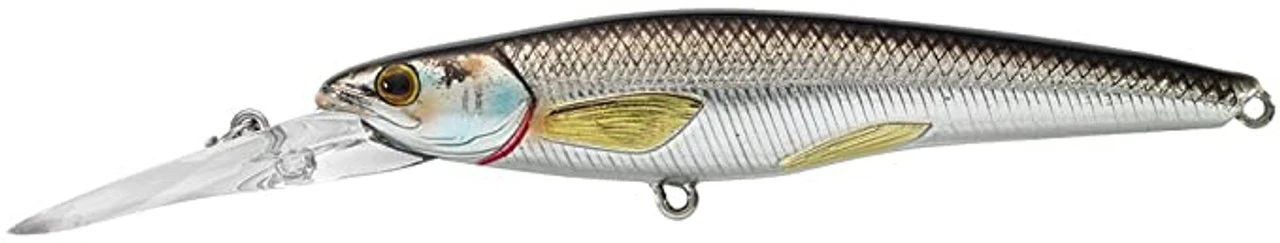 Live Target Rainbow Smelt Jerkbait Silver/Black 3 5/8" 5/16 Oz - Suspend