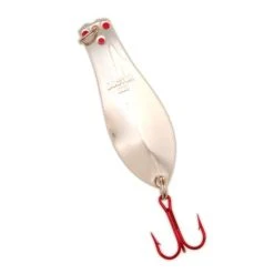 Yellow Bird - Premium Doctor Spoon With Red LazerSharp Hooks In (PM101) Nickel - 4.5" 1 3/16oz